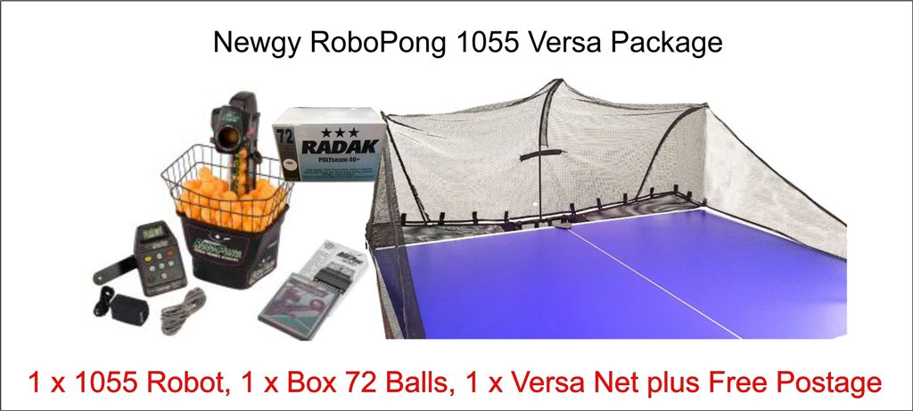 Newgy Robo-Pong 1055 with Versa Net and 72, 3 star 40+ Balls, **Free Postag